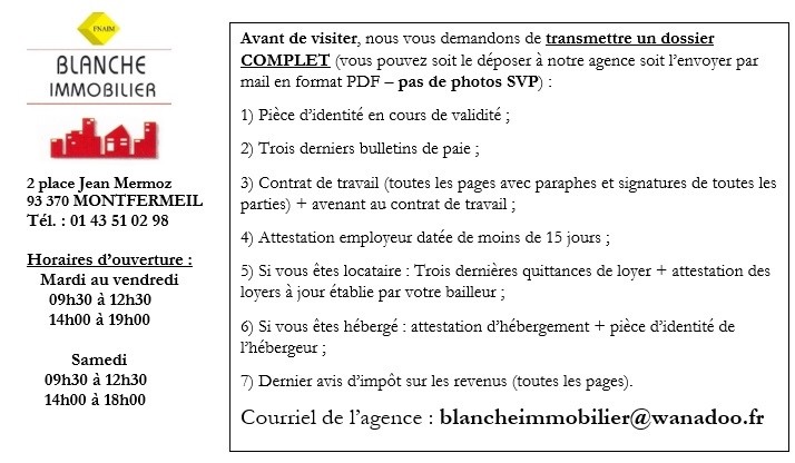 APPARTEMENT A LOUER 3 pi�ce(s) La Pelouse